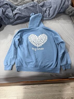 PAWZ Blue Hoodie/Sweatshirt with White Paw Logo